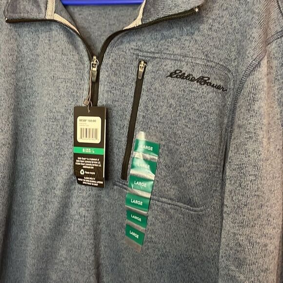 Men’s Eddie Bauer 1/4 zip fleece sweater size large NWT. - Picture 2 of 11